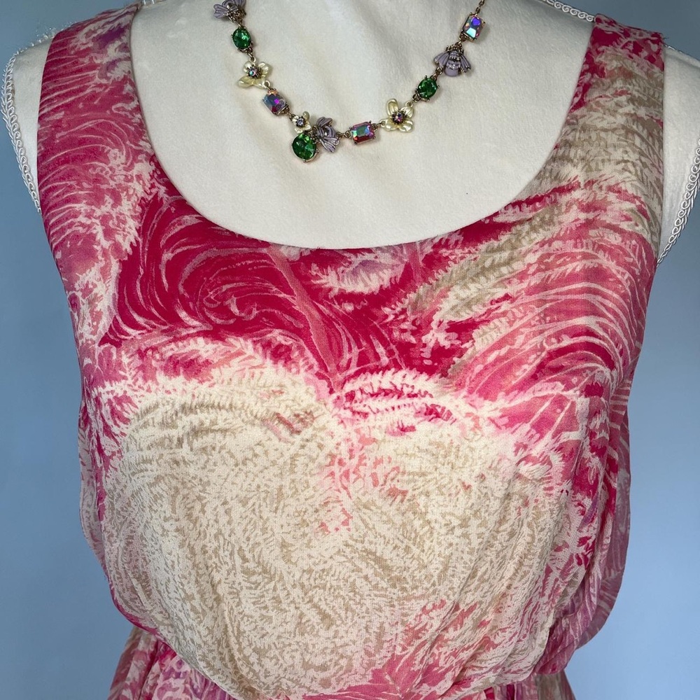 Anthropologie Pink Flowy dress - Picture 3 of 5